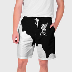 Шорты на шнурке мужские Ливерпуль краски разводы, цвет: 3D-принт