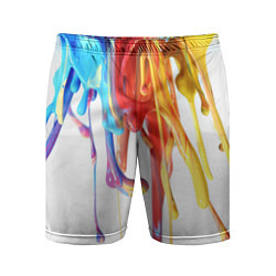 Шорты спортивные мужские Краска, цвет: 3D-принт