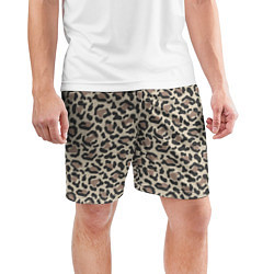 Шорты спортивные мужские Шкура леопарда, цвет: 3D-принт — фото 2