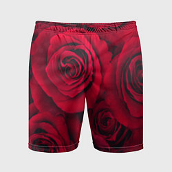 Шорты спортивные мужские Паттерн из роз, цвет: 3D-принт