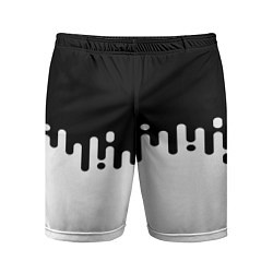 Шорты спортивные мужские Чёрно-белый узор, цвет: 3D-принт
