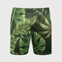 Шорты спортивные мужские Доисторический лес, цвет: 3D-принт