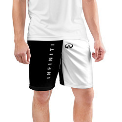 Шорты спортивные мужские Infiniti: Black & White цвета 3D-принт — фото 2