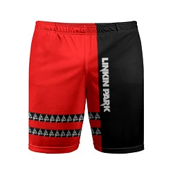 Мужские спортивные шорты Linkin Park: Red & Black