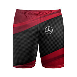 Шорты спортивные мужские Mercedes Benz: Red Sport, цвет: 3D-принт