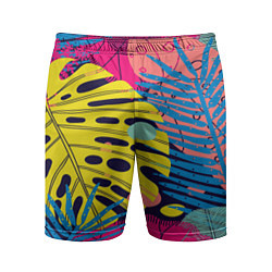 Шорты спортивные мужские Тропическая мода, цвет: 3D-принт