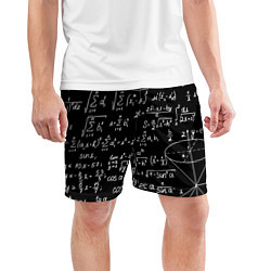 Шорты спортивные мужские Алгебраические формулы, цвет: 3D-принт — фото 2