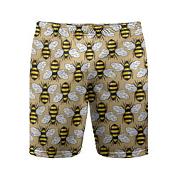 Шорты спортивные мужские Пчёлки, цвет: 3D-принт