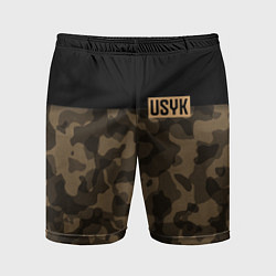 Шорты спортивные мужские USYK Camo, цвет: 3D-принт