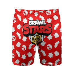 Мужские спортивные шорты Brawl Stars: Red & White