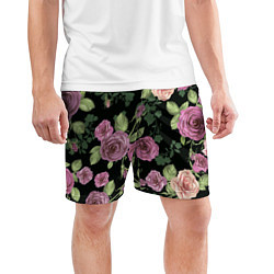 Шорты спортивные мужские Кусты роз, цвет: 3D-принт — фото 2