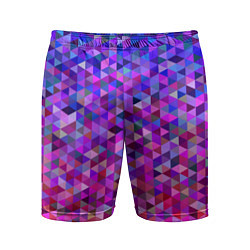 Мужские спортивные шорты Треугольники мозаика пиксели
