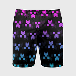 Мужские спортивные шорты MINECRAFT CREEPER NEON