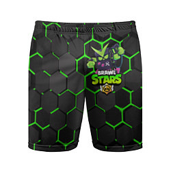 Шорты спортивные мужские BRAWL STARS VIRUS 8-BIT, цвет: 3D-принт
