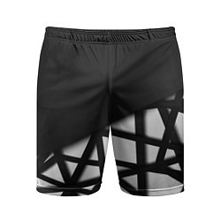 Шорты спортивные мужские BLACK GEOMETRY, цвет: 3D-принт