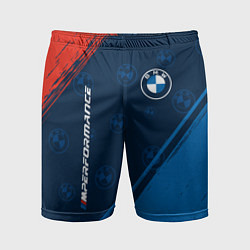 Шорты спортивные мужские BMW БМВ, цвет: 3D-принт