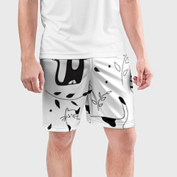 Шорты спортивные мужские Кис-Кис, цвет: 3D-принт — фото 2