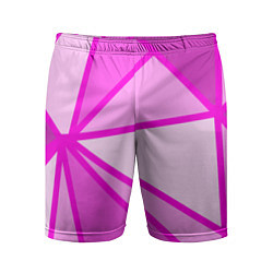 Шорты спортивные мужские Осколки розового стекла, цвет: 3D-принт