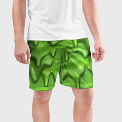 Шорты спортивные мужские Green Slime, цвет: 3D-принт — фото 2