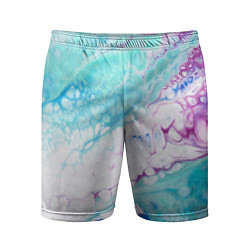 Шорты спортивные мужские Цветная морская пена, цвет: 3D-принт