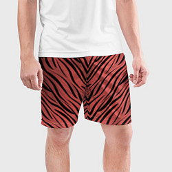 Шорты спортивные мужские Полосатый тигровый узор, цвет: 3D-принт — фото 2