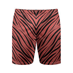 Шорты спортивные мужские Полосатый тигровый узор, цвет: 3D-принт
