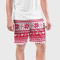 Шорты спортивные мужские Новогодний уют, цвет: 3D-принт — фото 2