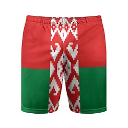 Шорты спортивные мужские Белоруссия, цвет: 3D-принт