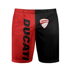 Мужские спортивные шорты DUCATI BLACK RED BACKGROUND