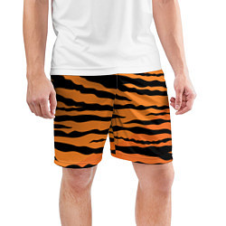 Шорты спортивные мужские Шкура тигра вектор, цвет: 3D-принт — фото 2