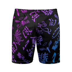 Шорты спортивные мужские Токийские мстители паттерн градиент, цвет: 3D-принт