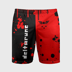 Шорты спортивные мужские Deltarune black & red, цвет: 3D-принт