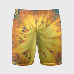 Мужские спортивные шорты Солнечный цветок Абстракция 535-332-32