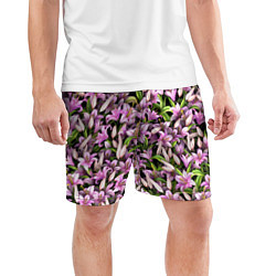 Шорты спортивные мужские Лилии цветут, цвет: 3D-принт — фото 2