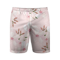 Мужские спортивные шорты Розовые цветы весны