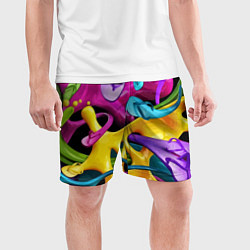 Шорты спортивные мужские Пляжный паттерн Summer, цвет: 3D-принт — фото 2