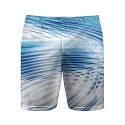 Шорты спортивные мужские Круги на воде Океан Wave, цвет: 3D-принт
