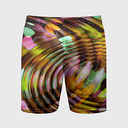 Шорты спортивные мужские Цветные круги на воде, цвет: 3D-принт