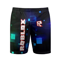 Шорты спортивные мужские ROBLOX неоновые кубики, цвет: 3D-принт