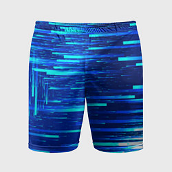 Шорты спортивные мужские BLUE STRIPES, цвет: 3D-принт