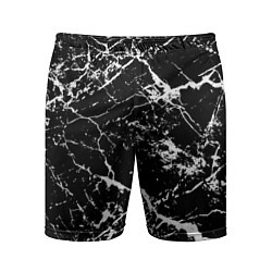 Мужские спортивные шорты Текстура чёрного мрамора Texture of black marble
