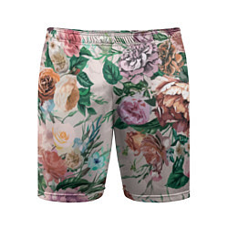 Шорты спортивные мужские Color floral pattern Expressionism Summer, цвет: 3D-принт