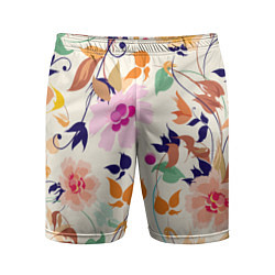Шорты спортивные мужские Summer floral pattern, цвет: 3D-принт