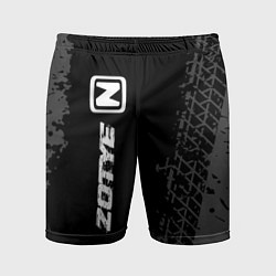 Мужские спортивные шорты Zotye Speed на темном фоне со следами шин