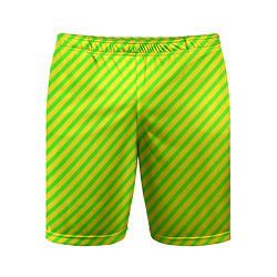 Шорты спортивные мужские Кислотный зеленый стиль, цвет: 3D-принт