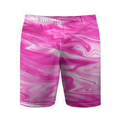 Шорты спортивные мужские Розовая мраморная текстура, цвет: 3D-принт