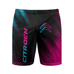 Шорты спортивные мужские Citroen - Neon Gradient, цвет: 3D-принт