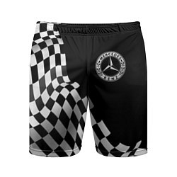 Мужские спортивные шорты Mercedes racing flag