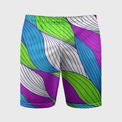 Шорты спортивные мужские Цветная ткань, цвет: 3D-принт