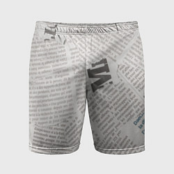 Мужские спортивные шорты Белая газета